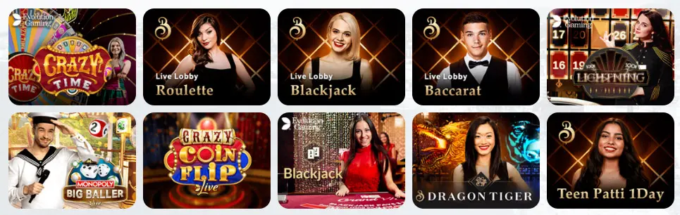 Jeux de casino en direct Azur Casino
