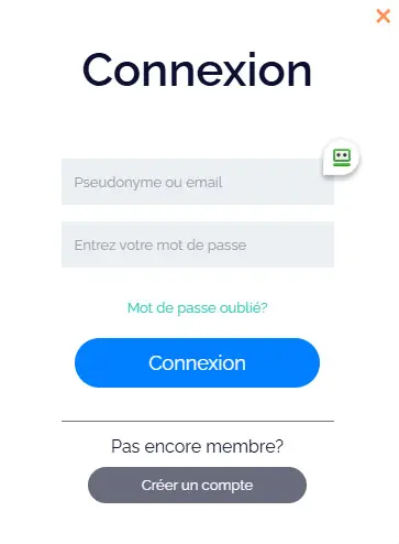 Connexion des membres d'Azur Casino