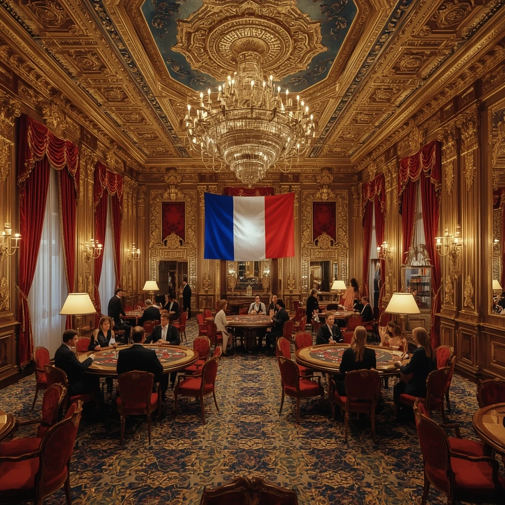 Le casino et le drapeau français d'Azur Casino